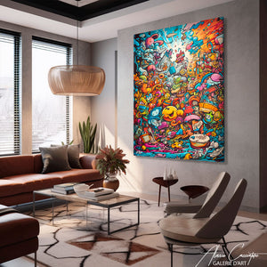 tableau graffiti coloré