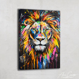Cadre tete lion