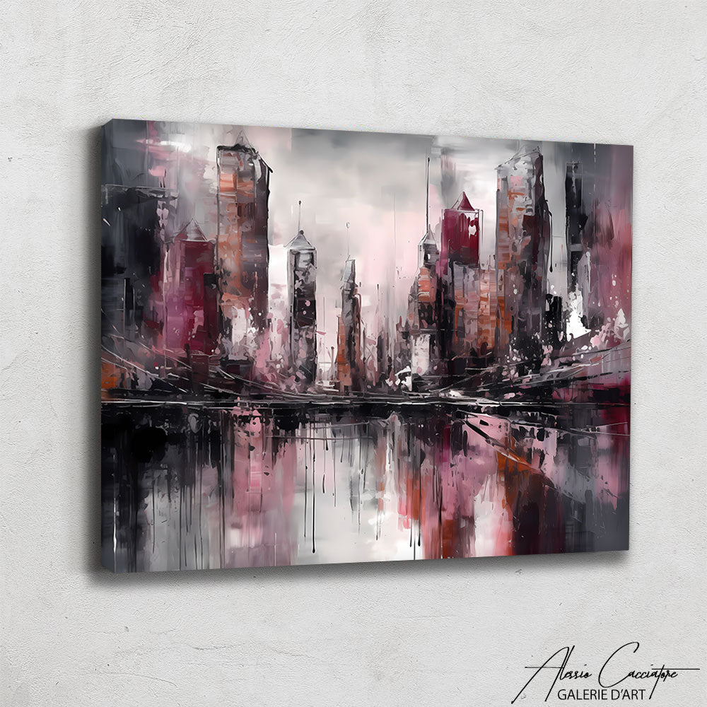 Tableau Rose et Noir New York