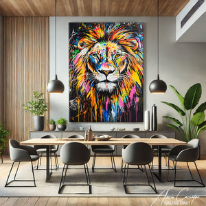 Tableau Lion Peinture