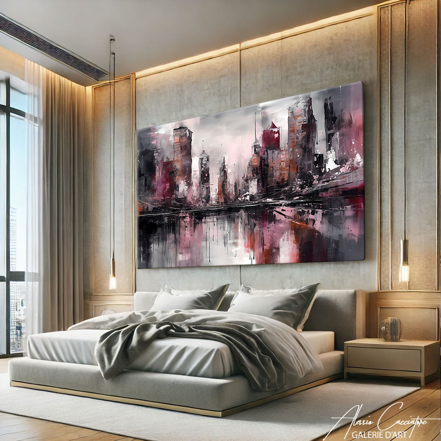 Tableau Rose et Noir New York – mise en situation