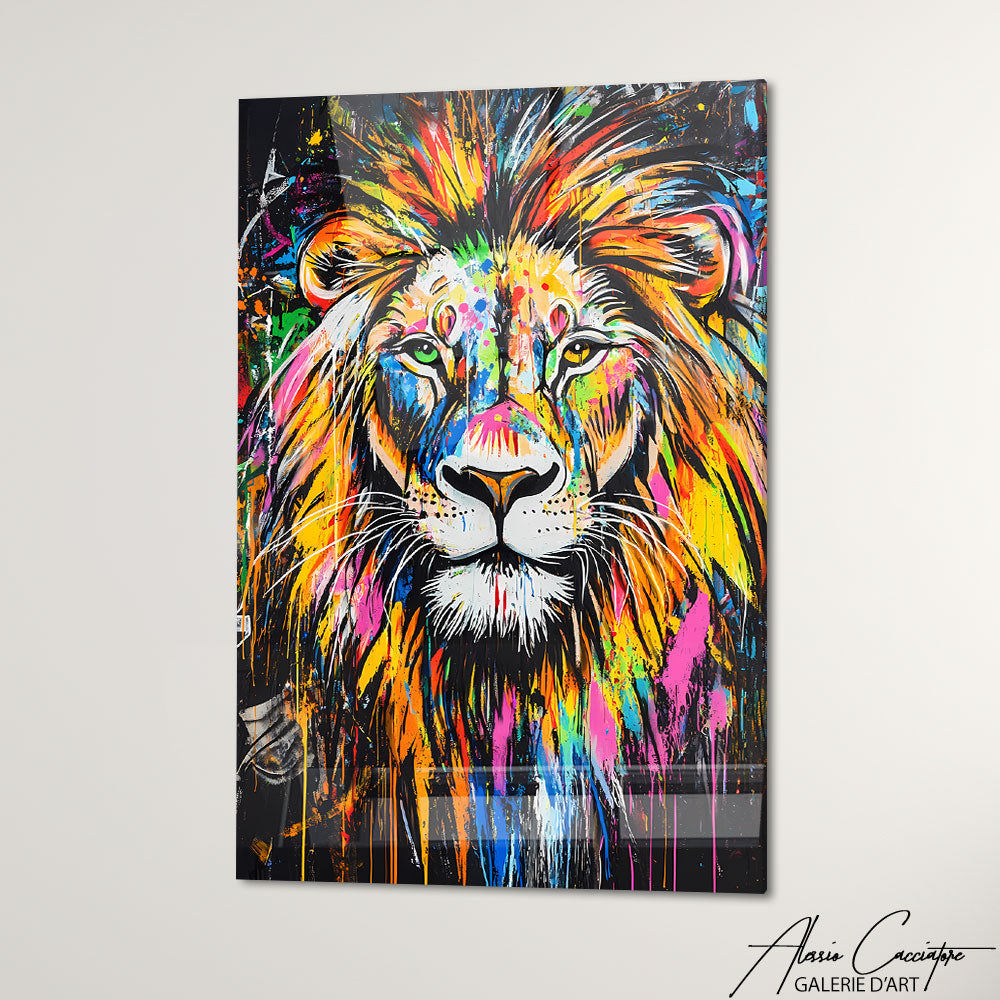 Tableau Lion Coloré