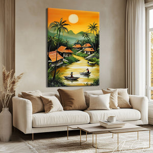 tableau coucher de soleil