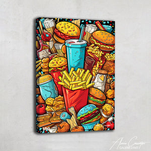 tableau cuisine pop art