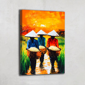 TABLEAU VIETNAM RIZIERE