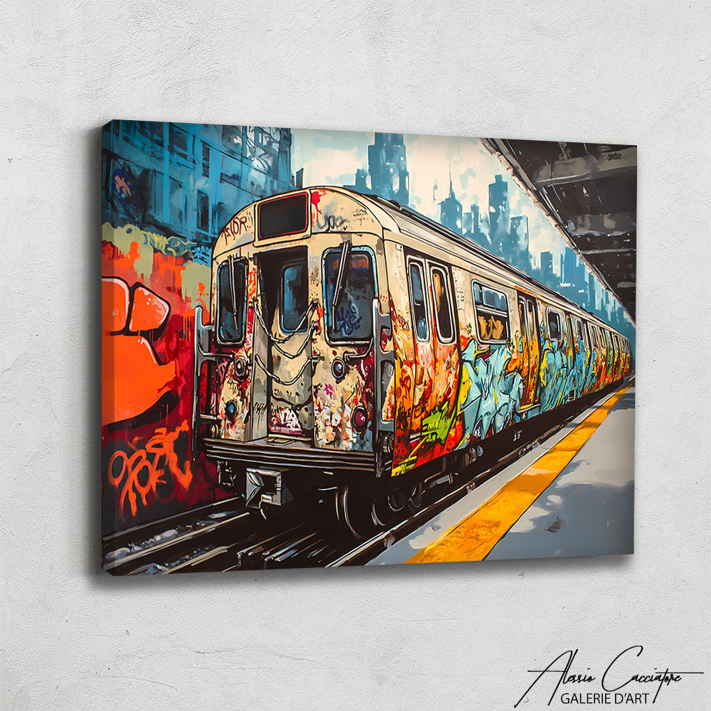 Tableau Metro New York Graffiti Street Art