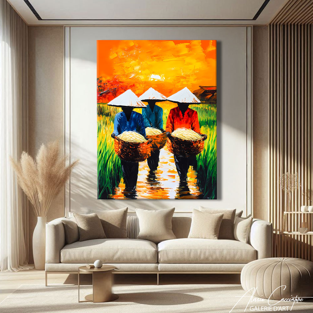 tableau coucher de soleil