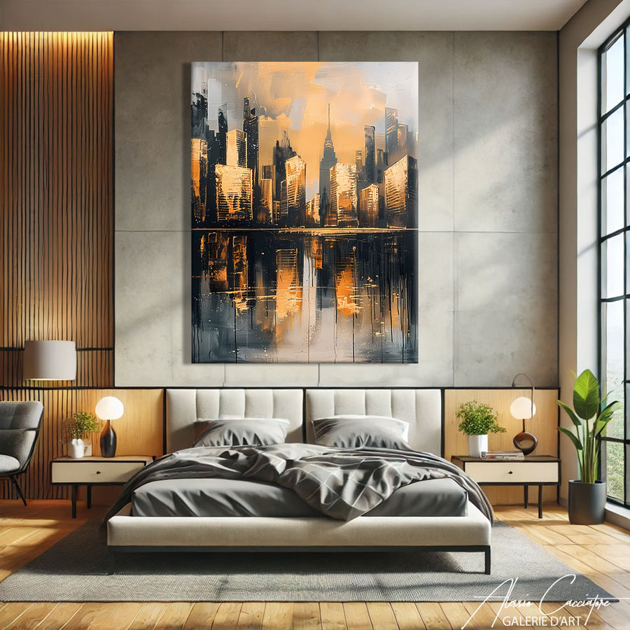 Tableau Bâtiment New York
 – mise en situation