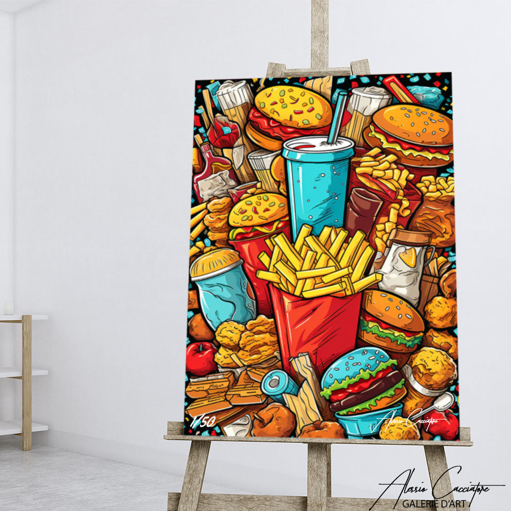 tableau pop art cuisine