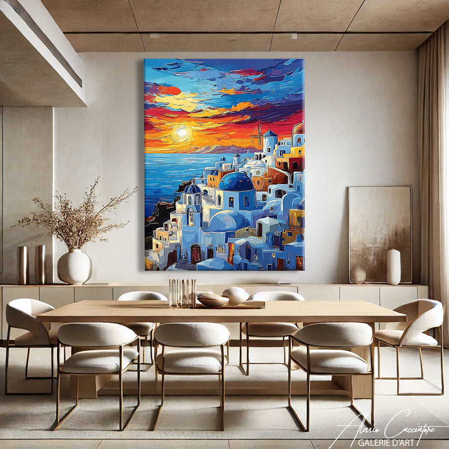 Tableau Abstrait Panoramique – mise en situation