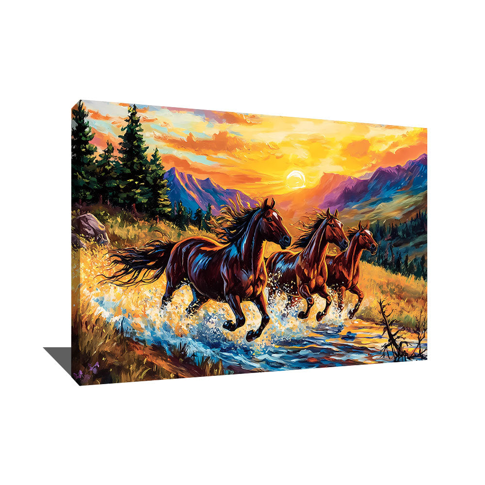 TABLEAU CHEVAL MONTAGNE