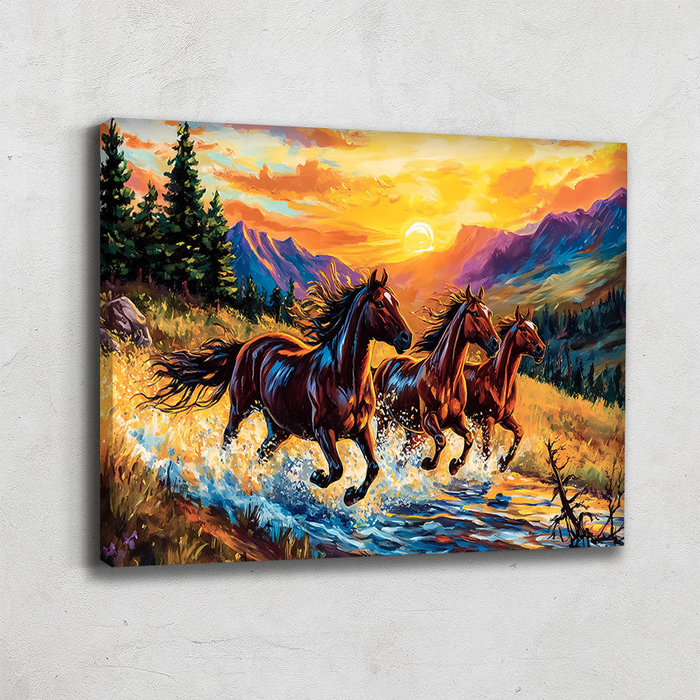 TABLEAU CHEVAL MONTAGNE