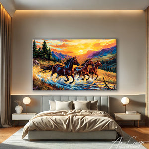 tableau coucher de soleil