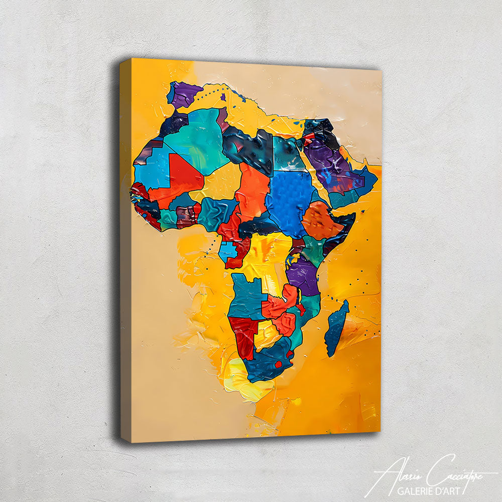 TABLEAU CARTE D'AFRIQUE

