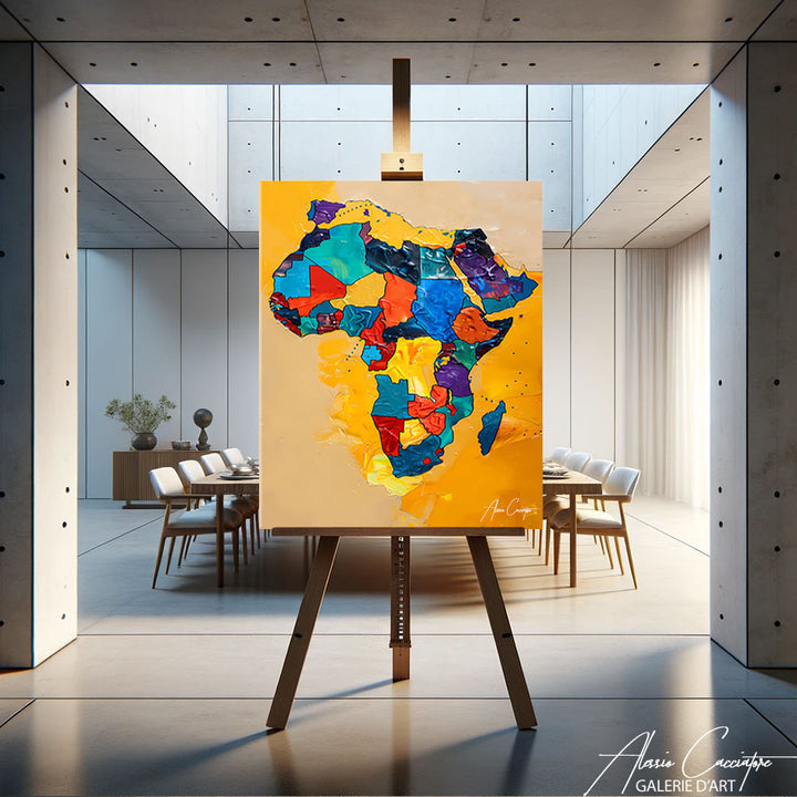 tableau carte de l'afrique
