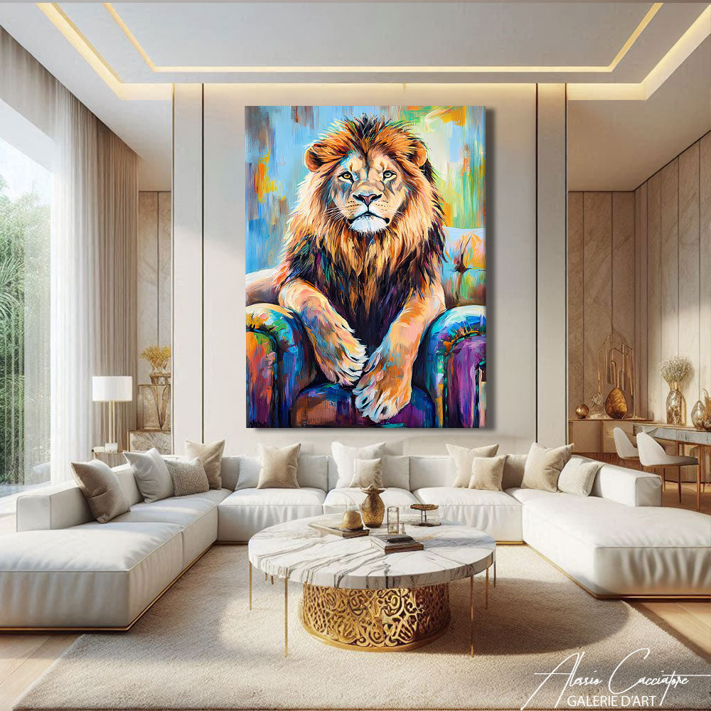 Tableau Pop Art Lion