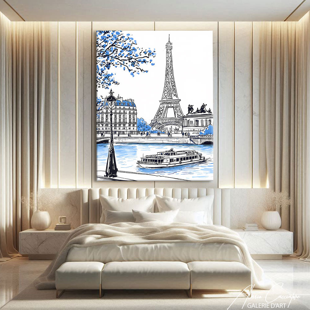 Toile Paris Dessin