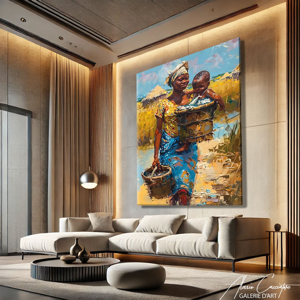 TABLEAU FEMME AFRICAIN 
