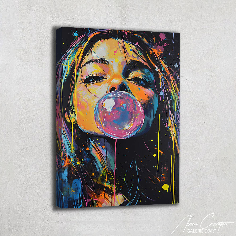 Tableau Pop Art Visage Femme