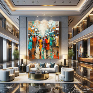 Tableau Abstrait Africain