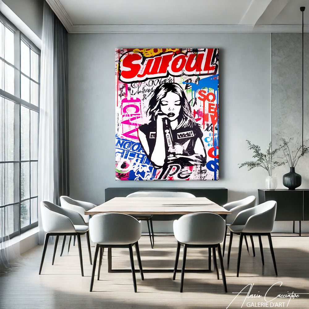 tableau femme street art