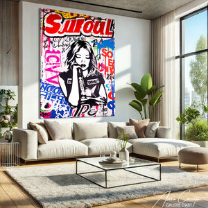 tableau femme pop art