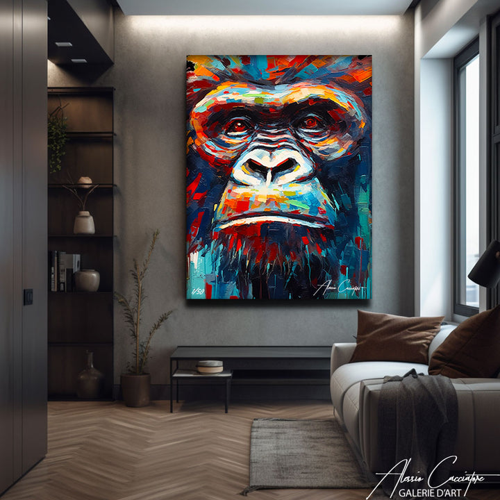 tableau pop art gorille