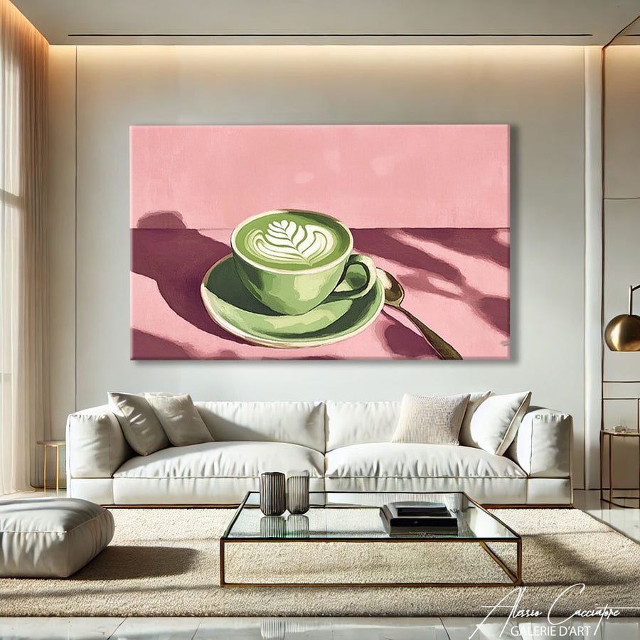 Tableau Matcha Moderne – mise en situation