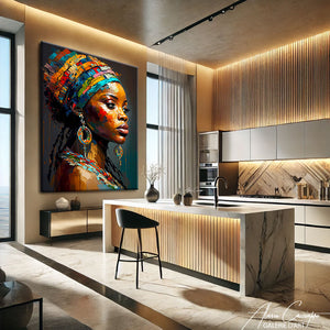 TABLEAU AFRICAIN ABSTRAIT