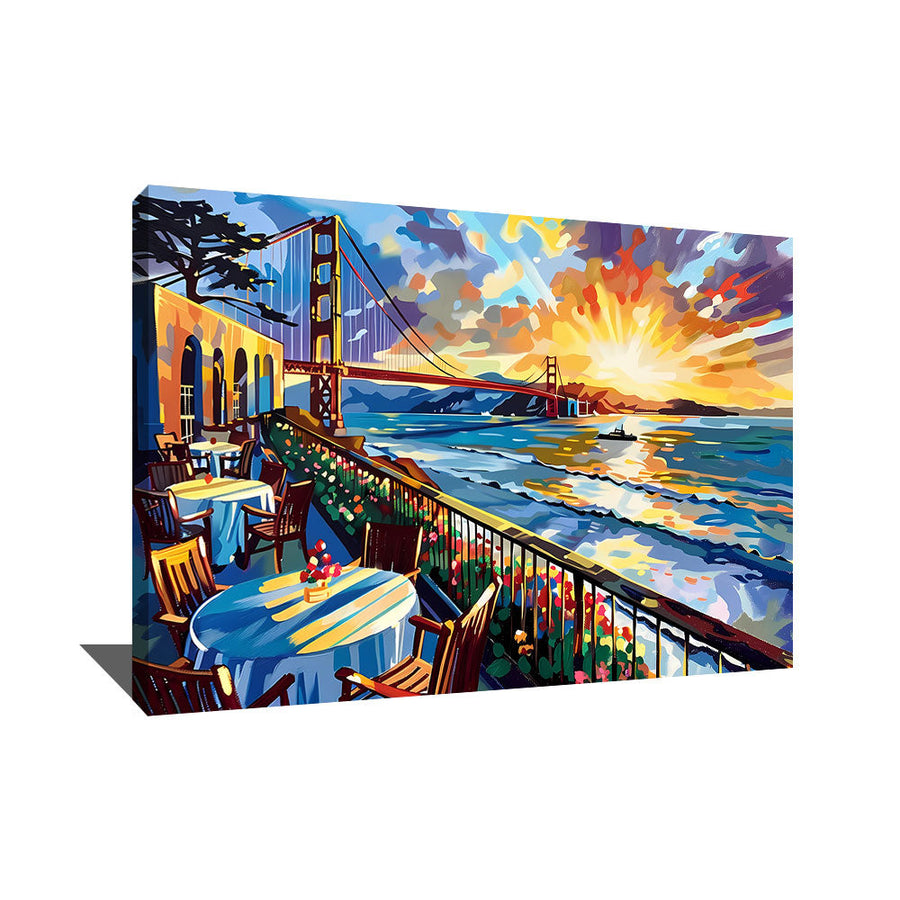 TABLEAU COUCHER DE SOLEIL SUR LA MER Alessio Cacciatore