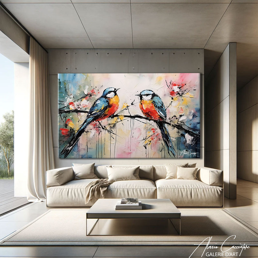 Tableau Oiseaux Déco – mise en situation