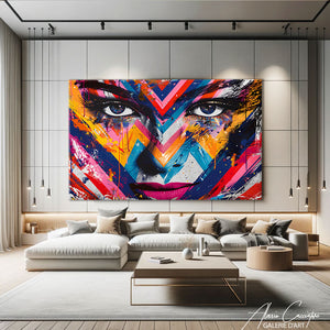 Tableau Visage Coloré
