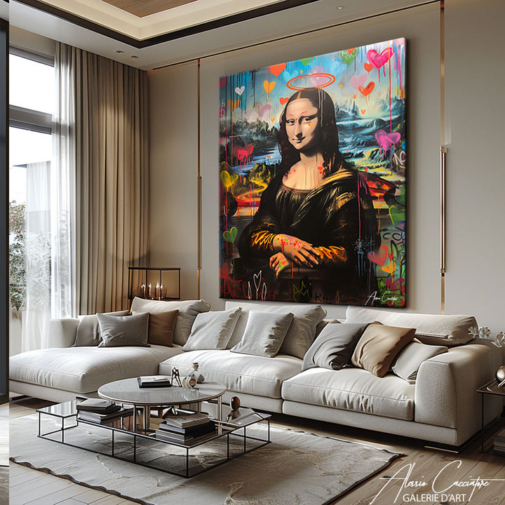 tableau mona lisa street art