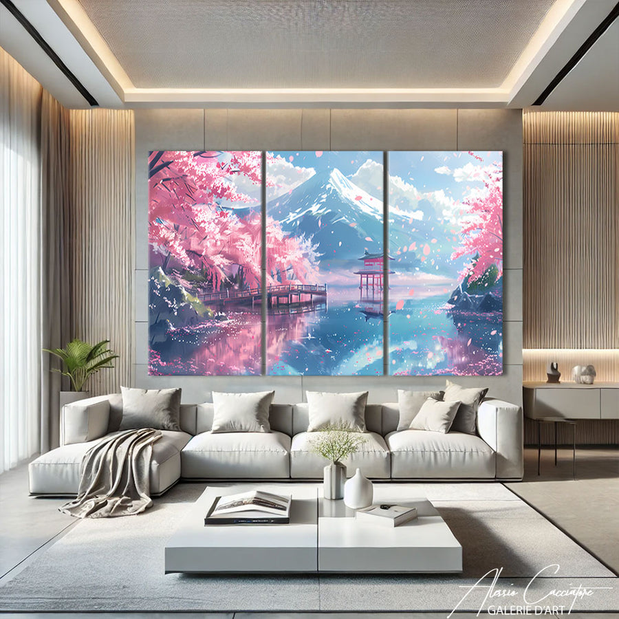 Tableau Triptyque Japonais
 – mise en situation