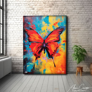 tableau papillon coloré