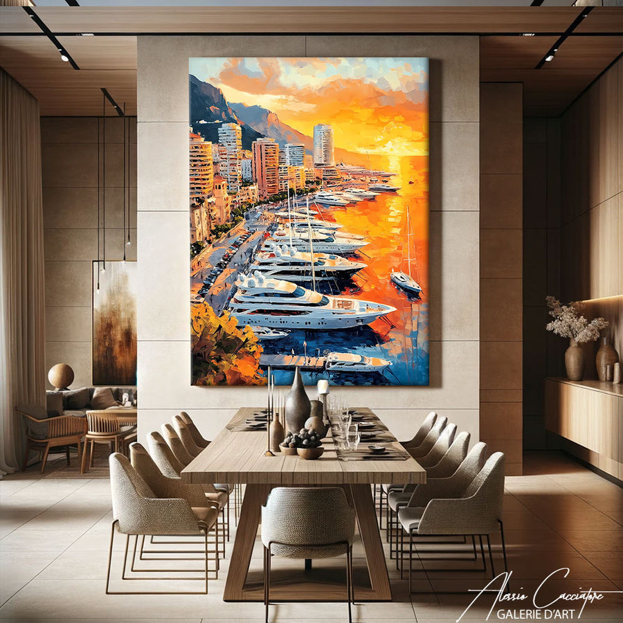 Tableau coucher de soleil – mise en situation