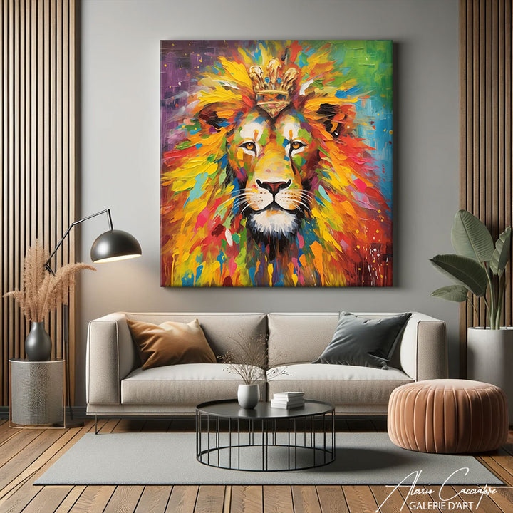 Peinture Tête de Lion Couleur