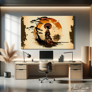 TABLEAU JAPONAIS ABSTRAIT