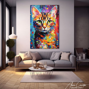 tableau chat pop art