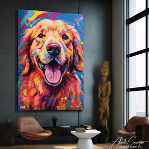 peinture chien pop art