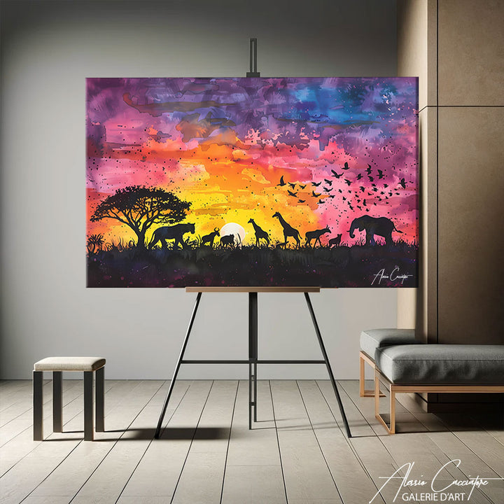 tableau africain paysage