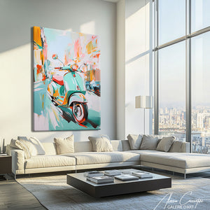 Tableau Vespa Abstrait