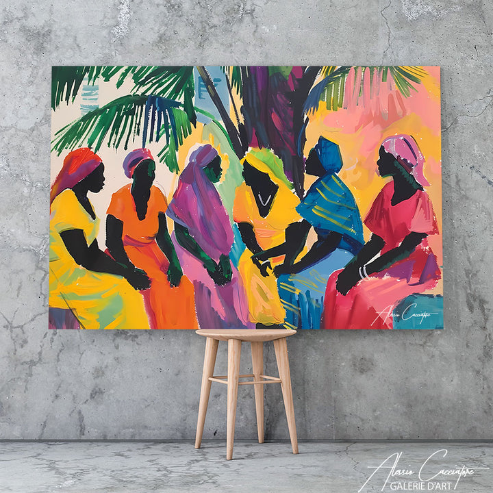 tableau africain abstrait