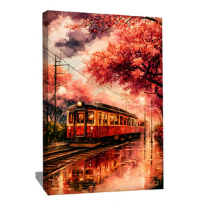 TABLEAU CERISIER JAPON ROUGE