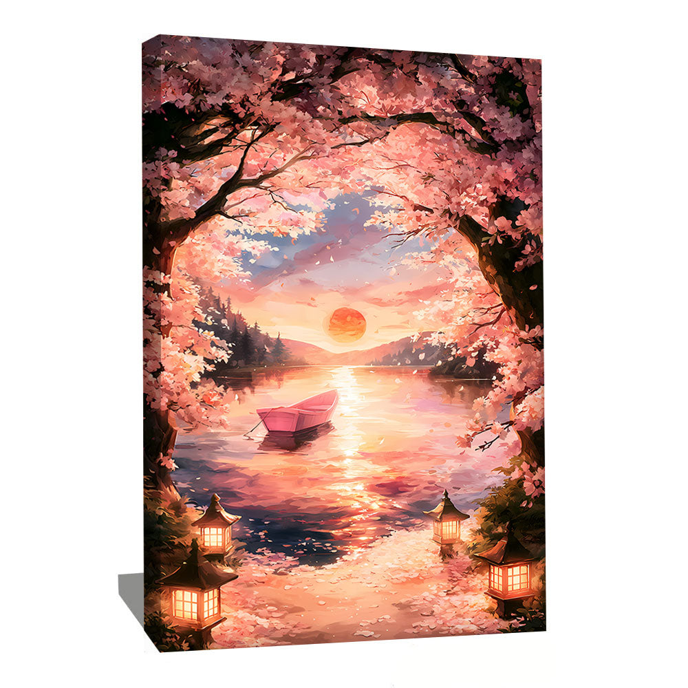 TABLEAU PAYSAGE CERISIER JAPONAIS