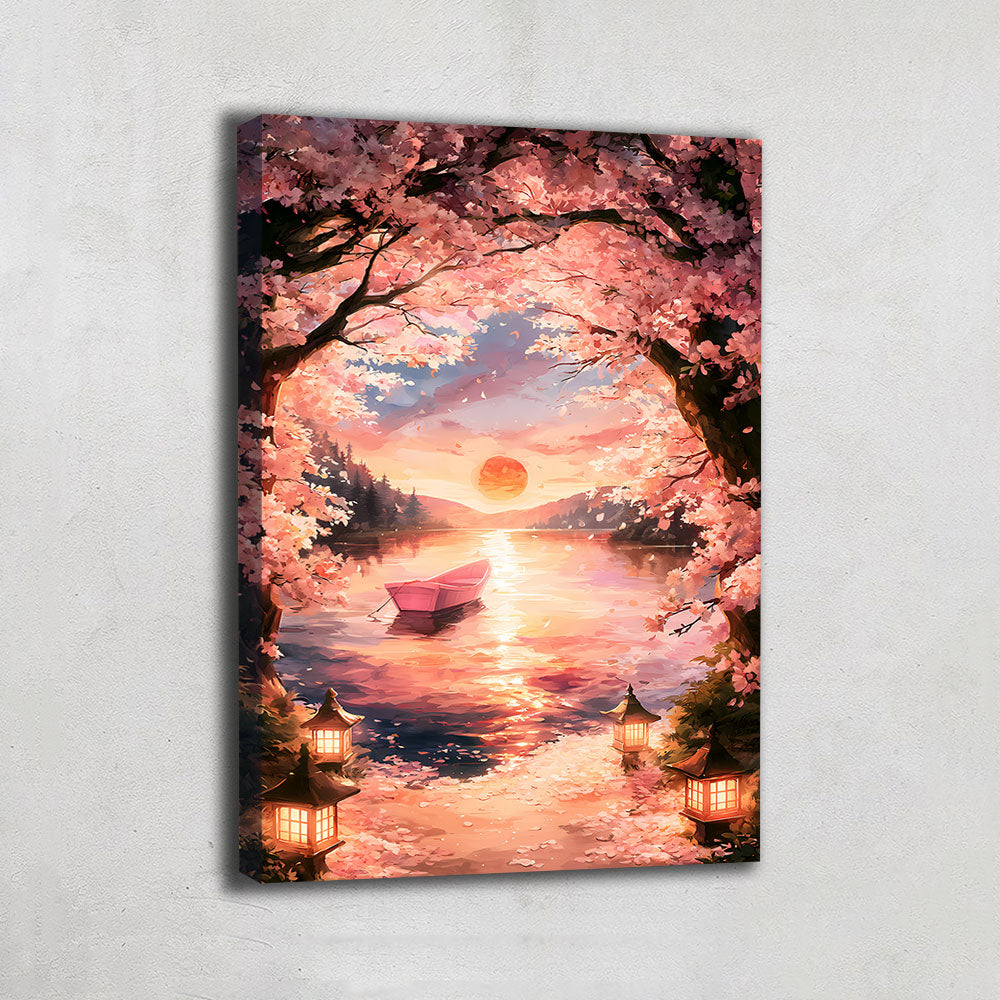 TABLEAU PAYSAGE CERISIER JAPONAIS