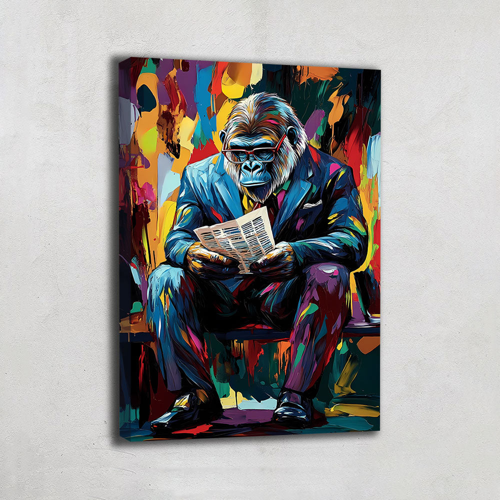 TABLEAU POP ART GORILLE