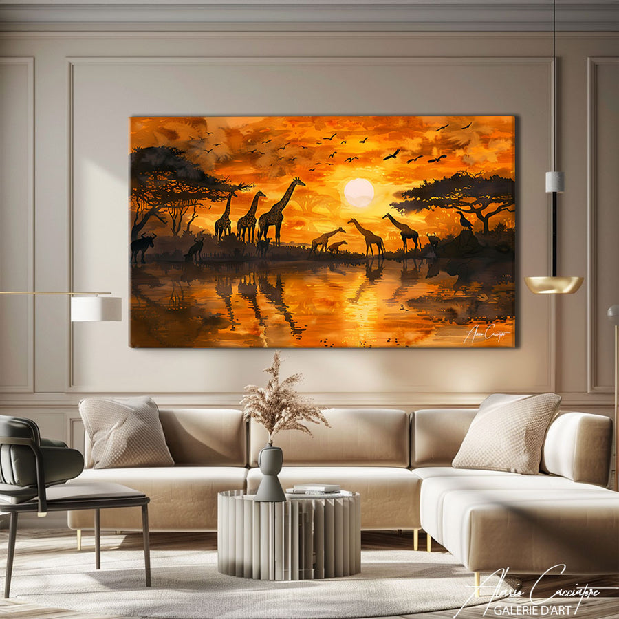Tableau Paysage Afrique – mise en situation