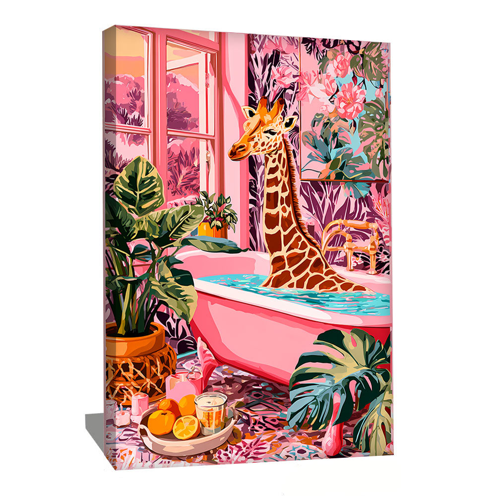 Tableau Girafe Salle De Bain