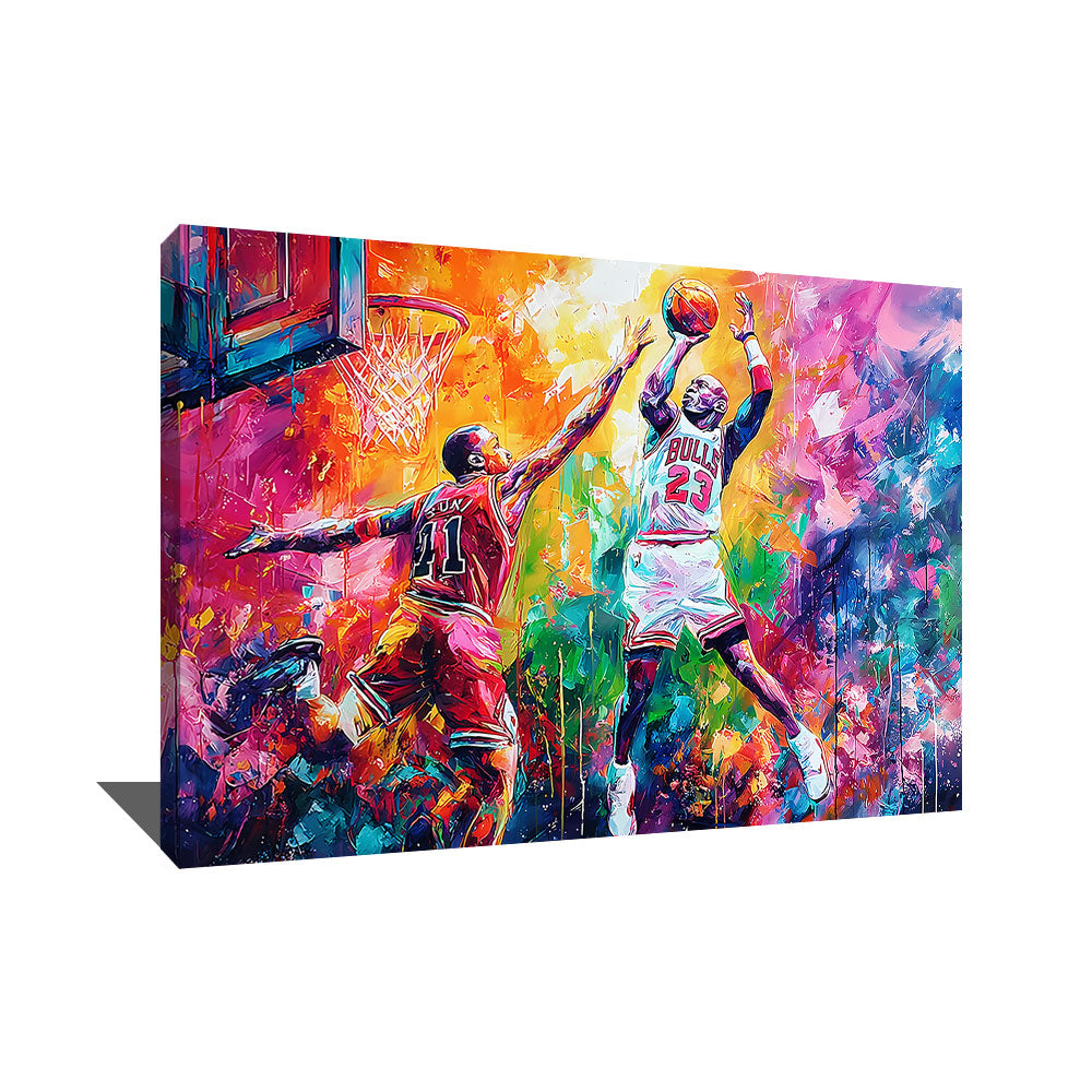 TABLEAU BASKET COLORÉ